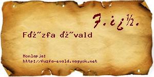 Füzfa Évald névjegykártya